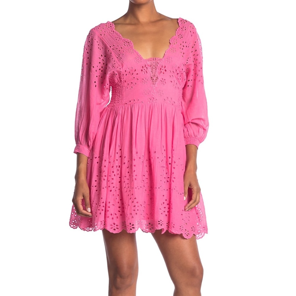 Free People Lottie Mini Eyelet Dress